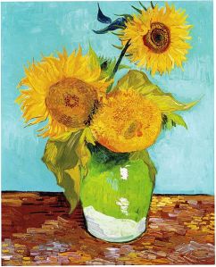 Van Gogh, "Three Sunflowers" (1888)